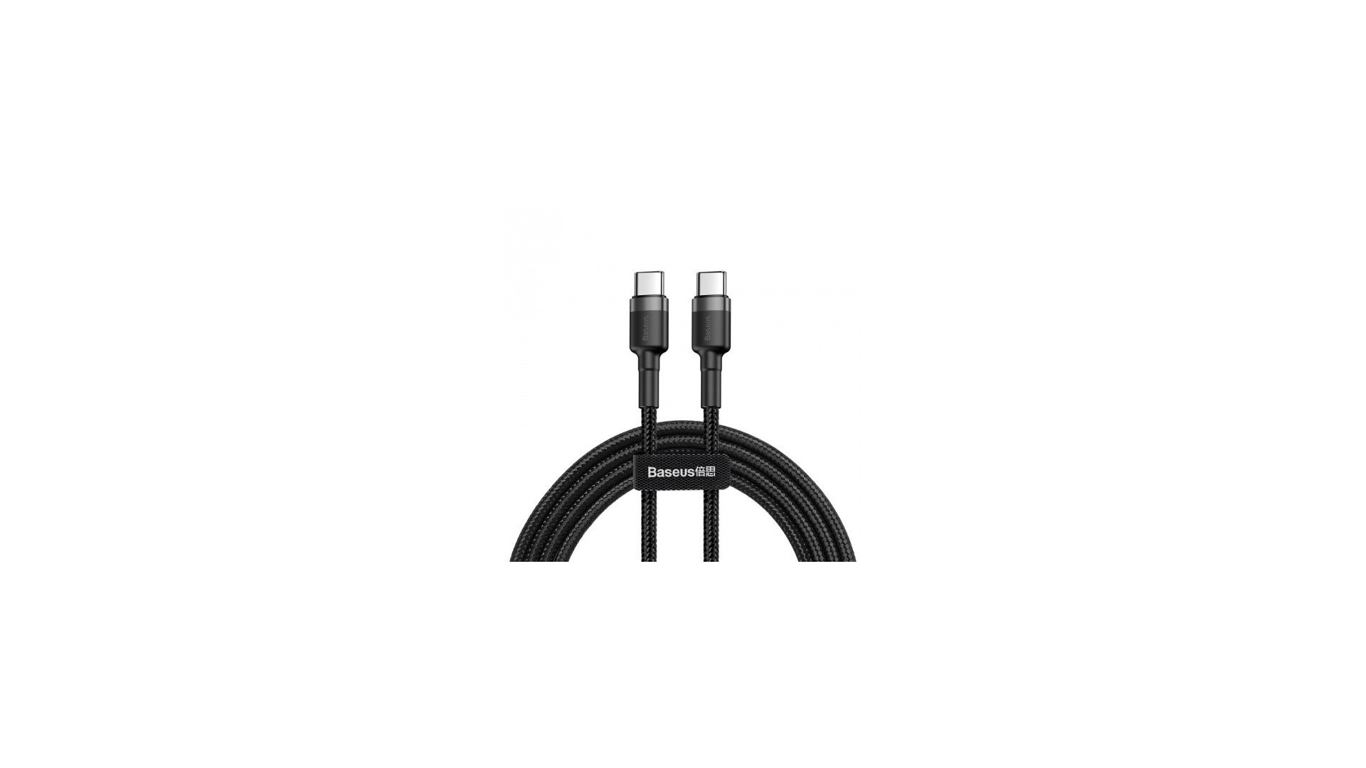 Cable Baseus Cafule PD Type-C to Type-C 3A 60W gray-lack 1.0m CATKLF-GG1 Cable Baseus Cafule PD Type-C to Type-C 3A 60W gray-lack 1.0m CATKLF-GG1
