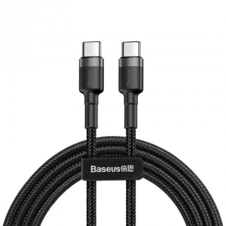 Cable Baseus Cafule PD Type-C to Type-C 3A 60W gray-lack 1.0m CATKLF-GG1