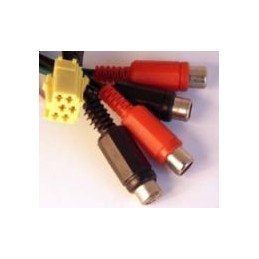 LAUNRC11, Jungtis auto. Mini ISO - Line out (4RCA)