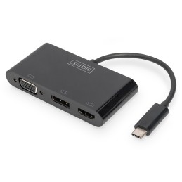 Digitus USB-C 3in1 Triple Monitor Adapter (HDMI, DP, VGA) | USB-C Graphics Adapter