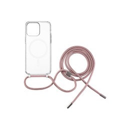 Fixed | MagPure Neck | Back Cover with Lanyard | Apple | iPhone 16 | TPU | Clear, Pink