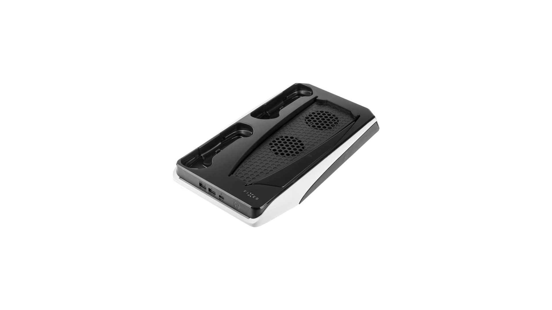 Fixed Multifunctional Station for PlayStation 5 with Cooling and Charging for two DualSense Controllers | FIXPS5-MCS-BW Fixed Multifunctional Station for PlayStation 5 with Cooling and Charging for two DualSense Controllers | FIXPS5-MCS-BW