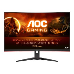 AOC | Curved Gaming Monitor | C32G2ZE | 31.5 " | VA | FHD | 16:9 | 240 Hz | 1 ms | 1920 x 1080 | 300 cd/m²