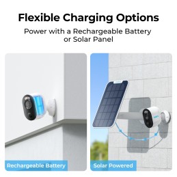 Reolink | Wireless Solar & Battery Powered Security Camera with Smart Detection | Argus Series B310 with Solar Panel | Bullet
