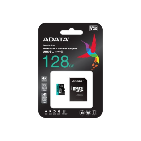 ADATA 128GB Micro SDXC UHS-I U3 V30S +Ad