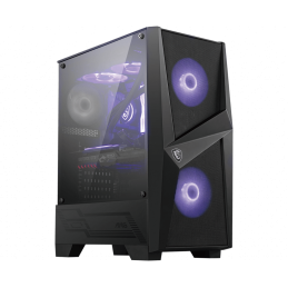MSI MAG FORGE 100M PC Case, Mid-Tower, USB 3.2, Black | MSI | MAG FORGE 100M | Black | ATX | Power supply included No