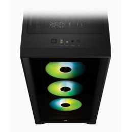 Corsair | Tempered Glass Mid-Tower ATX Case | iCUE 4000X RGB | Side window | Black | Mid-Tower | Power supply included No | ATX