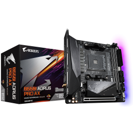 Gigabyte | B550I AORUS PRO AX 1.0 | Processor family AMD | Processor socket AM4 | DDR4 DIMM | Memory slots 2 | Chipset AMD B