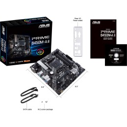 Asus | PRIME B450M-A II | Processor family AMD | Processor socket AM4 | DDR4 | Memory slots 4