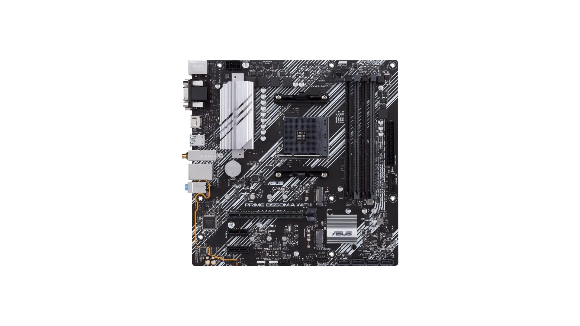 Asus | PRIME B550M-A WIFI II | Processor family AMD | Processor socket AM4 | DDR4 DIMM | Memory slots 4 Asus | PRIME B550M-A WIFI II | Processor family AMD | Processor socket AM4 | DDR4 DIMM | Memory slots 4
