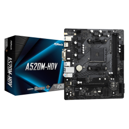 ASRock | A520M-HDV | Processor family AMD | Processor socket AM4 | DDR4 DIMM | Memory slots 2