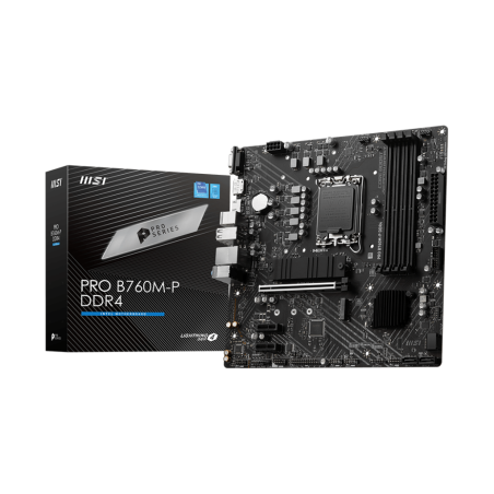 MSI | PRO B760M-P DDR4 | Processor family Intel | Processor socket  LGA1700 | DDR4 DIMM | Memory slots 4