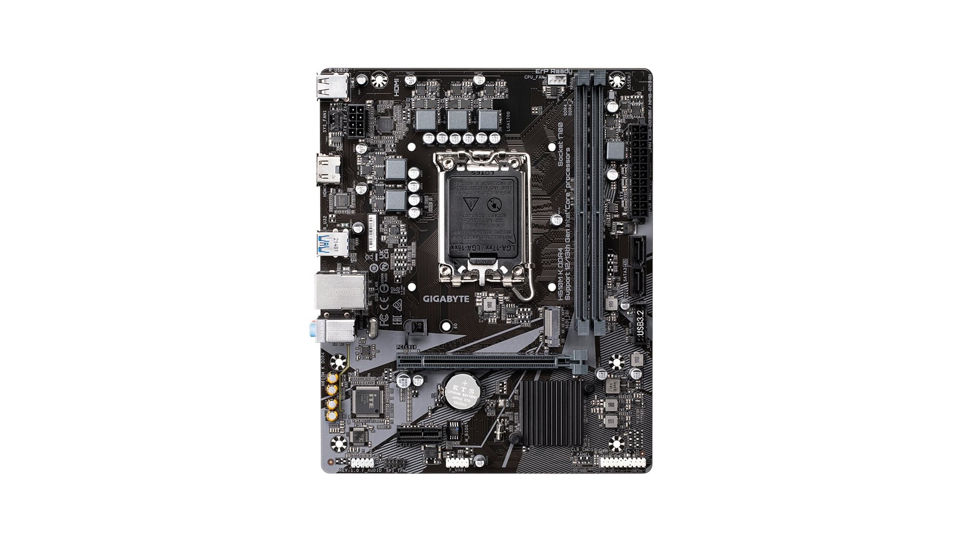 Gigabyte | H610M K DDR4 1.0 M/B | Processor family Intel | Processor socket LGA1700 | DDR4 DIMM | Memory slots 2 Gigabyte | H610M K DDR4 1.0 M/B | Processor family Intel | Processor socket LGA1700 | DDR4 DIMM | Memory slots 2