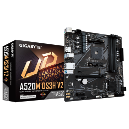Gigabyte | A520M DS3H V2 | Processor family AMD | Processor socket AM4 | DDR4 DIMM | Memory slots 2
