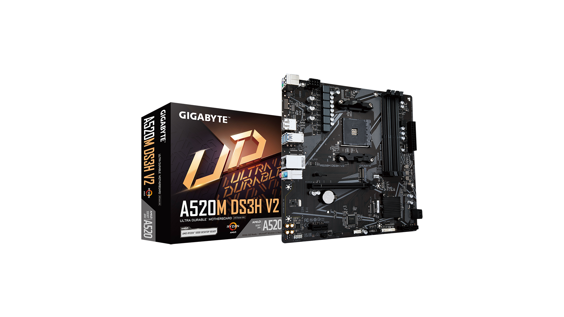 Gigabyte | A520M DS3H V2 | Processor family AMD | Processor socket AM4 | DDR4 DIMM | Memory slots 2 Gigabyte | A520M DS3H V2 | Processor family AMD | Processor socket AM4 | DDR4 DIMM | Memory slots 2