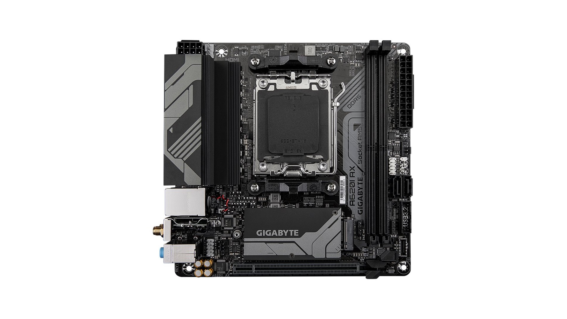 Gigabyte | A620I AX 1.0 | Processor family AMD | Processor socket AM5 | DDR5 DIMM Gigabyte | A620I AX 1.0 | Processor family AMD | Processor socket AM5 | DDR5 DIMM