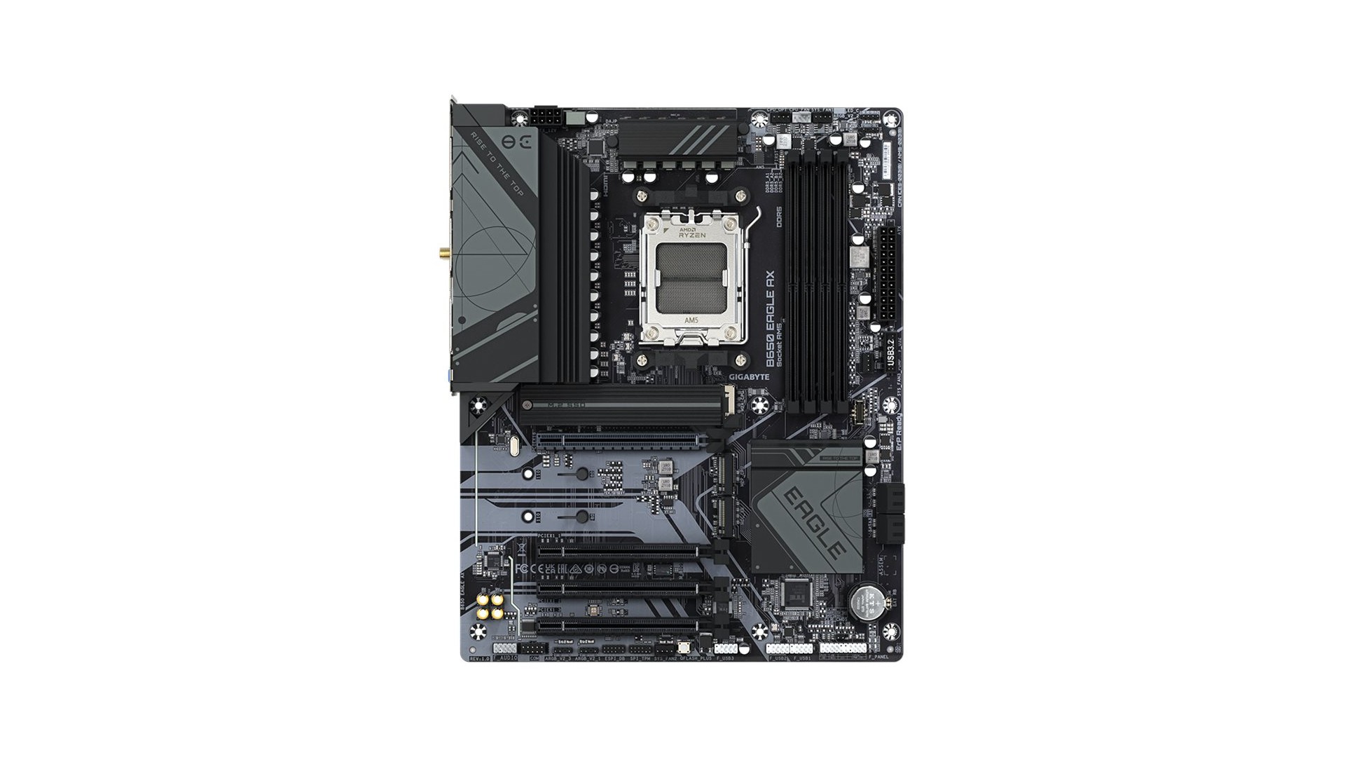 Gigabyte | B650 EAGLE AX | Processor family AMD | Processor socket AM5 | DDR5 | Supported hard disk drive interfaces M.2, SATA Gigabyte | B650 EAGLE AX | Processor family AMD | Processor socket AM5 | DDR5 | Supported hard disk drive interfaces M.2, SATA