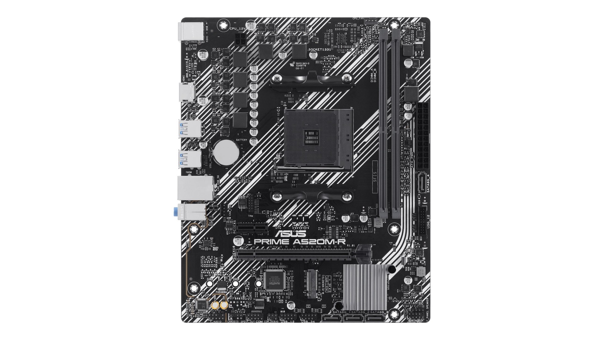 ASUS PRIME A520M-R | Asus | Processor family AMD A520 | Processor socket 1 x Socket AM4 | 2 DIMM slots - DDR4, ECC, unbuffered ASUS PRIME A520M-R | Asus | Processor family AMD A520 | Processor socket 1 x Socket AM4 | 2 DIMM slots - DDR4, ECC, unbuffered