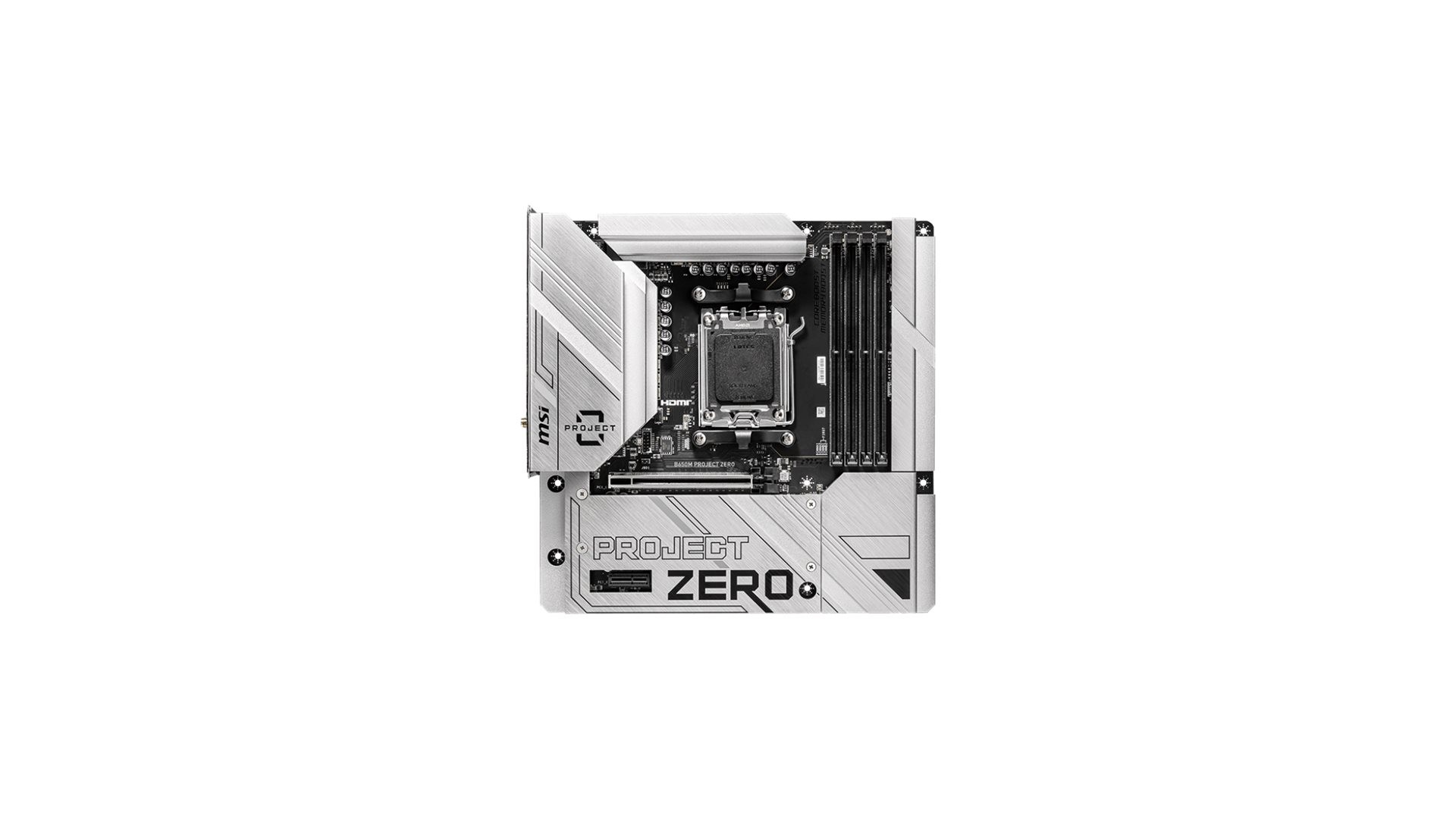 MSI | B650M PROJECT ZERO | Processor family AMD | Processor socket AM5 | DDR5 | Supported hard disk drive interfaces M.2, SATA MSI | B650M PROJECT ZERO | Processor family AMD | Processor socket AM5 | DDR5 | Supported hard disk drive interfaces M.2, SATA