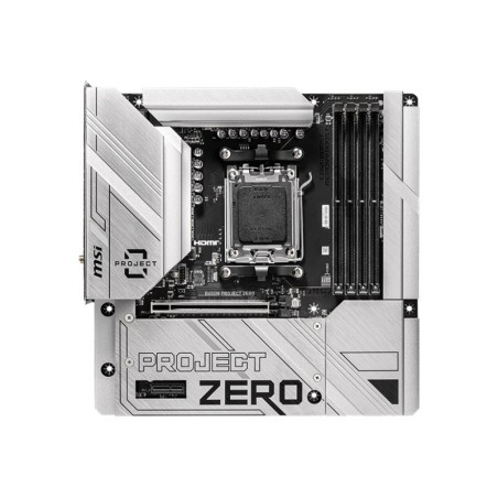 MSI | B650M PROJECT ZERO | Processor family AMD | Processor socket AM5 | DDR5 | Supported hard disk drive interfaces M.2, SATA