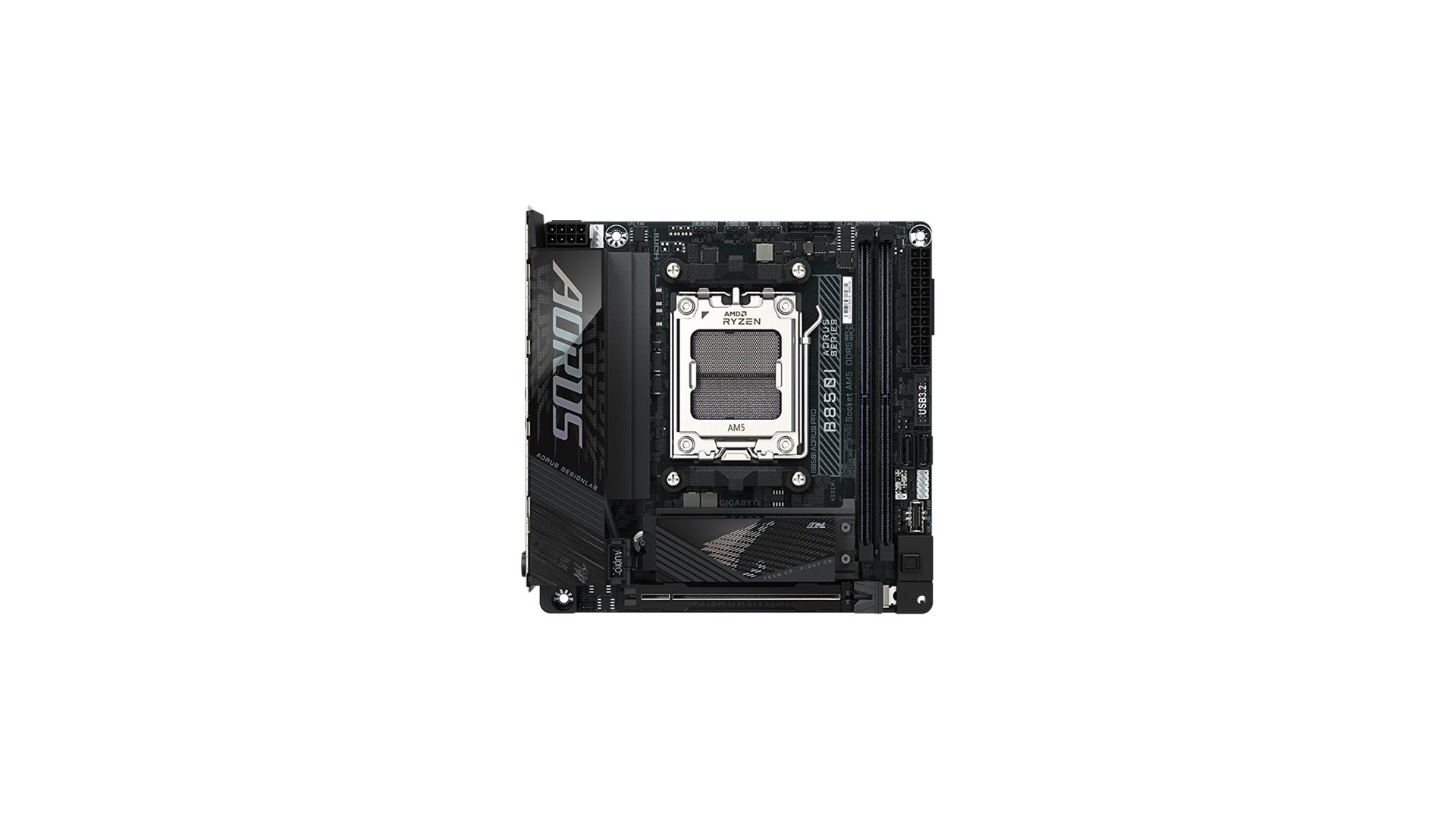 Gigabyte B850I AORUS PRO | Processor family AMD | Processor socket AM5 | DDR5 | Supported hard disk drive interfaces SATA, M.2 Gigabyte B850I AORUS PRO | Processor family AMD | Processor socket AM5 | DDR5 | Supported hard disk drive interfaces SATA, M.2