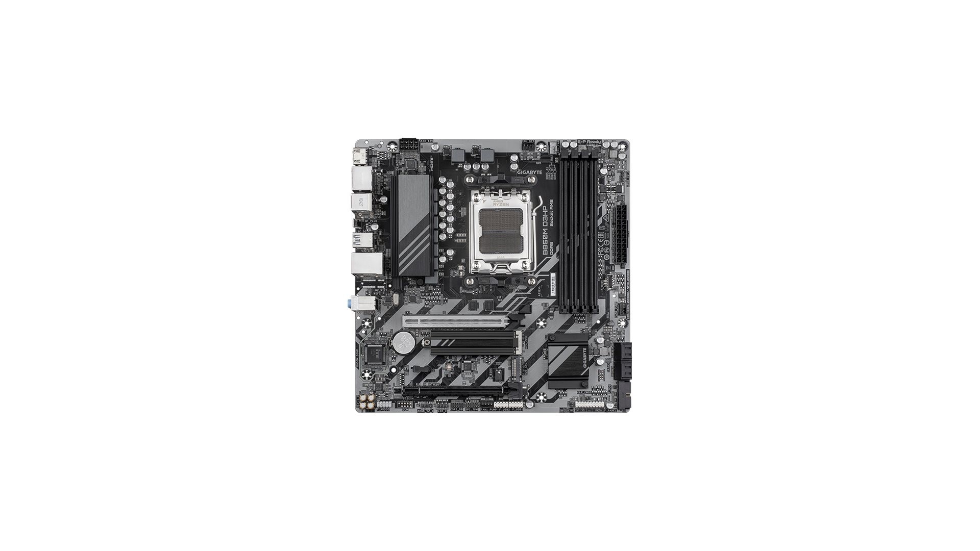 Gigabyte B850M D3HP | Processor family AMD | Processor socket AM5 | DDR5 | Supported hard disk drive interfaces M.2, SATA Gigabyte B850M D3HP | Processor family AMD | Processor socket AM5 | DDR5 | Supported hard disk drive interfaces M.2, SATA