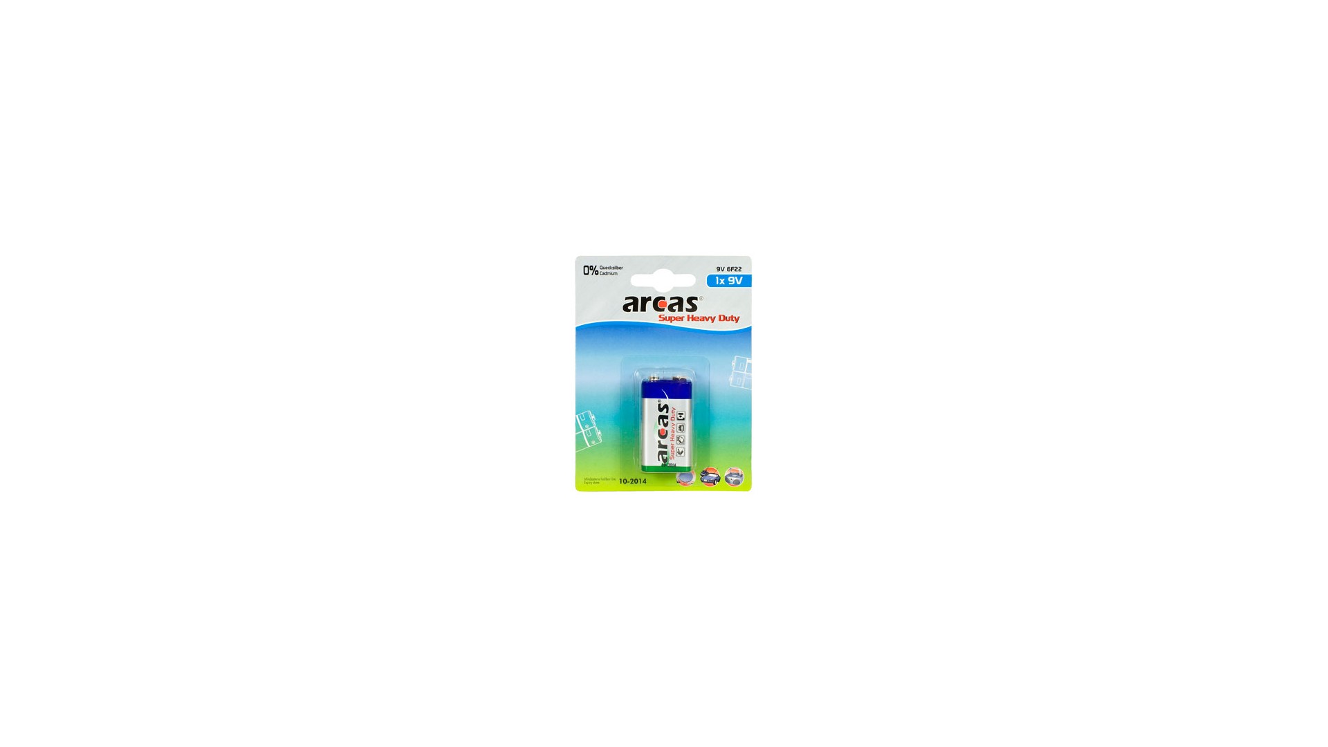 Arcas | 9V/6LR61 | Super Heavy Duty | 1 pc(s) Arcas | 9V/6LR61 | Super Heavy Duty | 1 pc(s)