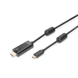 Digitus USB Type-C adapter cable, Type-C to HDMI A M/M, 2.0m, 4K/60Hz, 18GB, bl, gold | Digitus | USB Type-C adapter cable