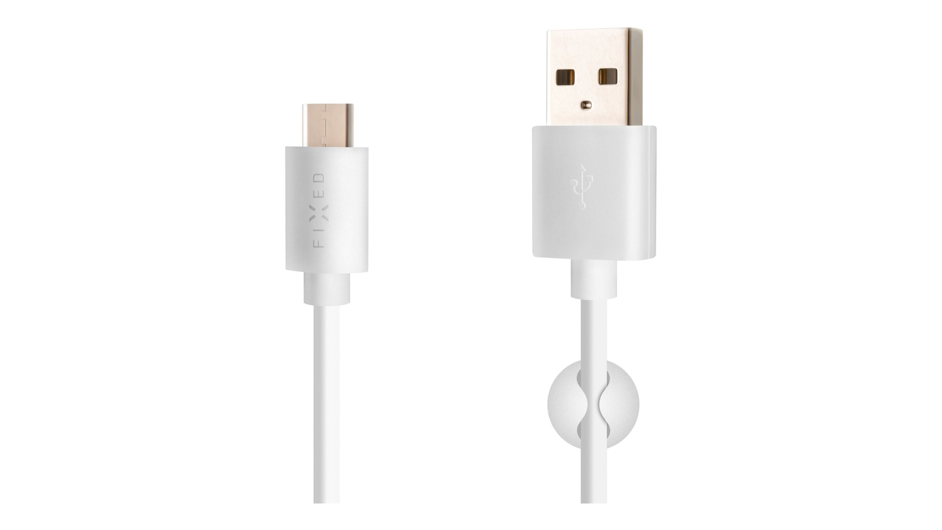 Fixed | Data And Charging Cable With USB/USB-C Connectors | White Fixed | Data And Charging Cable With USB/USB-C Connectors | White