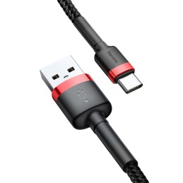 Kab.Baseus CATKLF-B91Type-C 1M 2.4A black-red