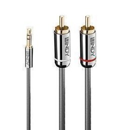 PREKĘ TURIME VIETOJE. Kabelis 2xRCA - 3.5mm 0.5m Lindy 35332