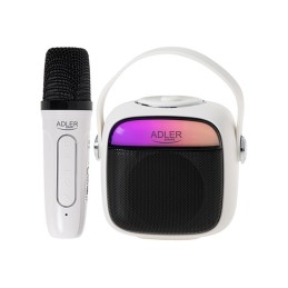 Adler Karaoke Speaker With Microphone | AD 1199W | Bluetooth | White | Portable | Wireless connection