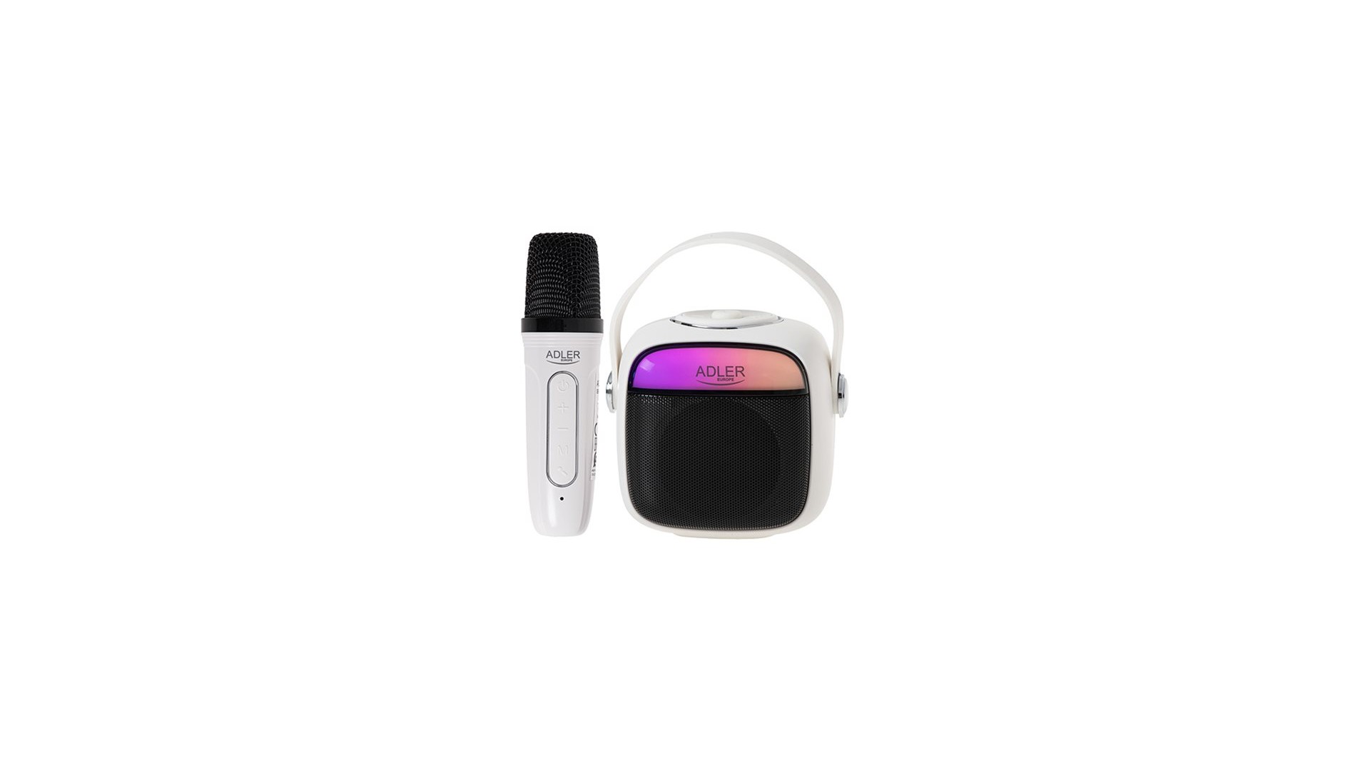 Adler Karaoke Speaker With Microphone | AD 1199W | Bluetooth | White | Portable | Wireless connection Adler Karaoke Speaker With Microphone | AD 1199W | Bluetooth | White | Portable | Wireless connection