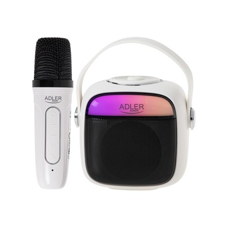 Adler Karaoke Speaker With Microphone | AD 1199W | Bluetooth | White | Portable | Wireless connection