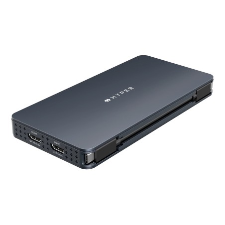 Hyper | HyperDrive Universal Silicon Motion USB-C 10-in1 Dual HDMI Docking Station | Ethernet LAN