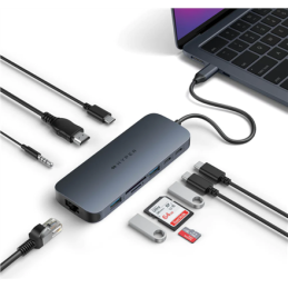 Hyper | HyperDrive EcoSmart Gen.2 Universal USB-C 10-in-1 Hub with 140 W PD3.1 Power Pass-thru | Ethernet LAN (RJ-45) ports 1