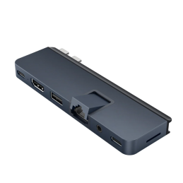Hyper | HyperDrive Dual USB-C TB Compatible 7-in-2 Hub with universal USB-C ext Adaptor for MacBook Air/Pro 2016-2020