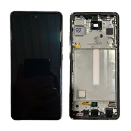 LCD screen Samsung A525/A526 A52 4G/5G 2021 with touch screen with frame Awesome White original (service pack)