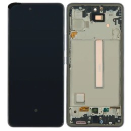 LCD screen Samsung A536 A53 5G 2022 with touch screen and frame Awesome Black OLED (real size)