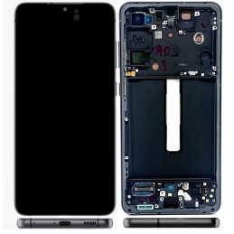 LCD screen Samsung G990 S21 FE 5G with touch screen and frame Graphite original (service pack)