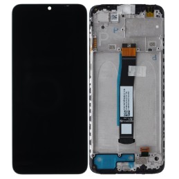 LCD screen Xiaomi Poco C40 with touch screen and frame Black original (service pack)