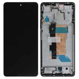 LCD screen Xiaomi Poco F5 5G with touch screen with frame Black original (service pack)