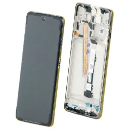 Ekranas tinkantis Xiaomi Poco X3 Pro/X3/X3 NFC su lietimui jautriu stikliuku ir rėmeliu Phantom Black/Tarnish (service pack)
