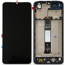 Ekranas tinkantis Xiaomi Redmi A1/A1+/A2/A2+ su lietimui jautriu stikliuku ir rėmeliu Black (service pack)