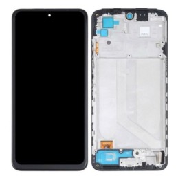 Ekranas tinkantis Xiaomi Redmi Note 10/Redmi Note 10S/Poco M5s su lietimui jautriu stikliuku ir rėmeliu Black (service pack)