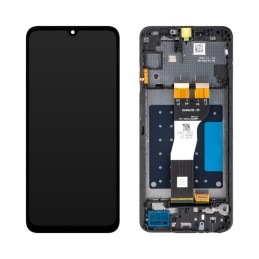 Ekranas tinkantis Samsung A057 A05s su lietimui jautriu stikliuku ir rėmeliu Black (service pack)