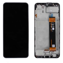 Ekranas tinkantis Samsung A236 A23 5G su lietimui jautriu stikliuku ir rėmeliu Black (service pack)