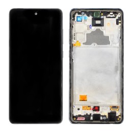 LCD screen Samsung A725 A72 4G/A726 A72 5G with touch screen and frame original Awesome Black (service pack)