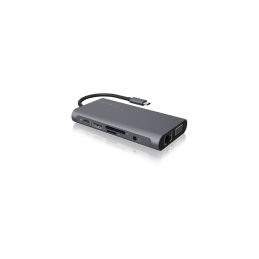 Icy Box IB-DK4040-CPD USB Type-C™ DockingStation with two video interfaces | Raidsonic