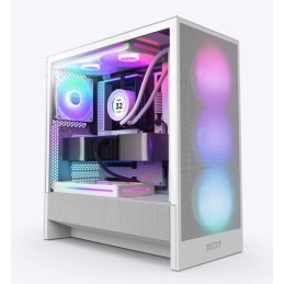 Case|NZXT|H5 FLOW RGB 2024|MidiTower|Case product features Transparent panel|Not included|ATX|EATX|MicroATX|MiniIT